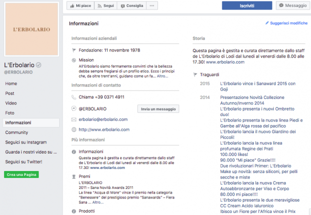 account verificato su facebook 