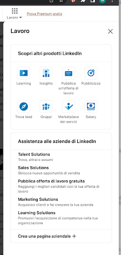 icona crea una pagina aziendale su LinkedIn