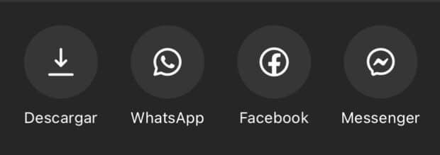 Botón compartir en WhatsApp, Facebook o Messenger