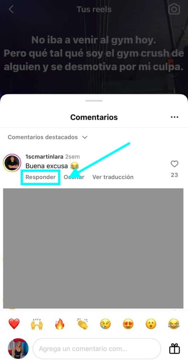 botón de responder