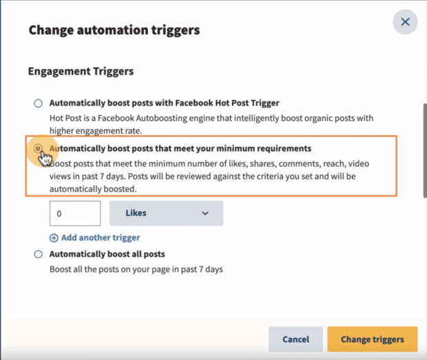 Boost Automatic Boosting Settings