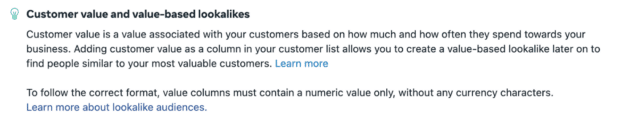 customer value and value based lookalikes