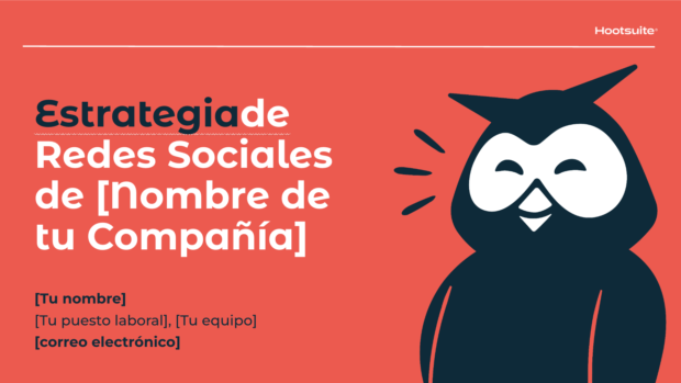 la portada de la plantilla de estrategia de redes sociales de Hootsuite