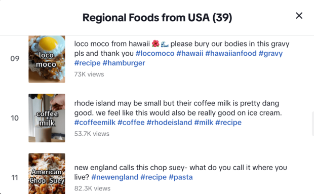 Regional Foods from USA Them Bites TikTok