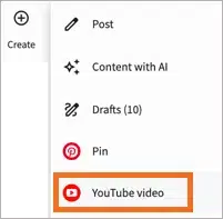 Publicar o programar un video de YouTube con Hootsuite
